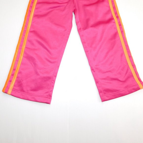 Girls 3T Adidas Pink Orange Track Pant - Picture 4 of 5